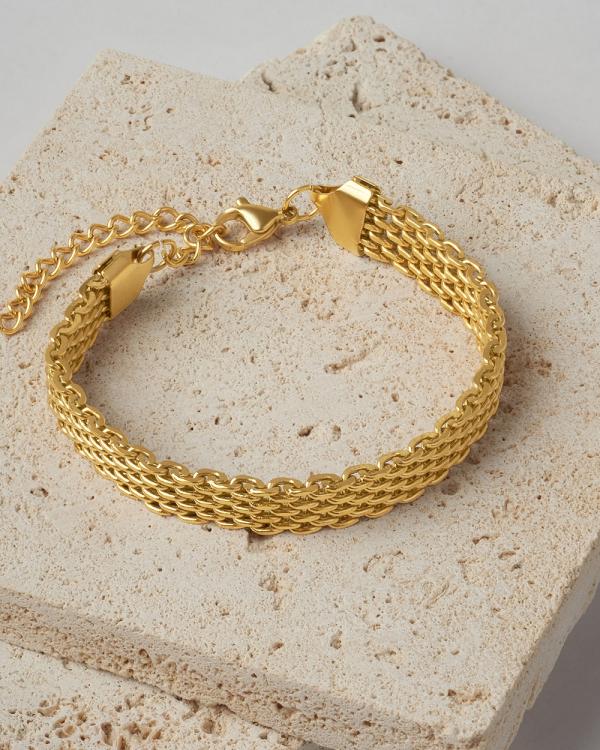 Pastiche - Woven Bracelet - Jewellery (Gold) Woven Bracelet