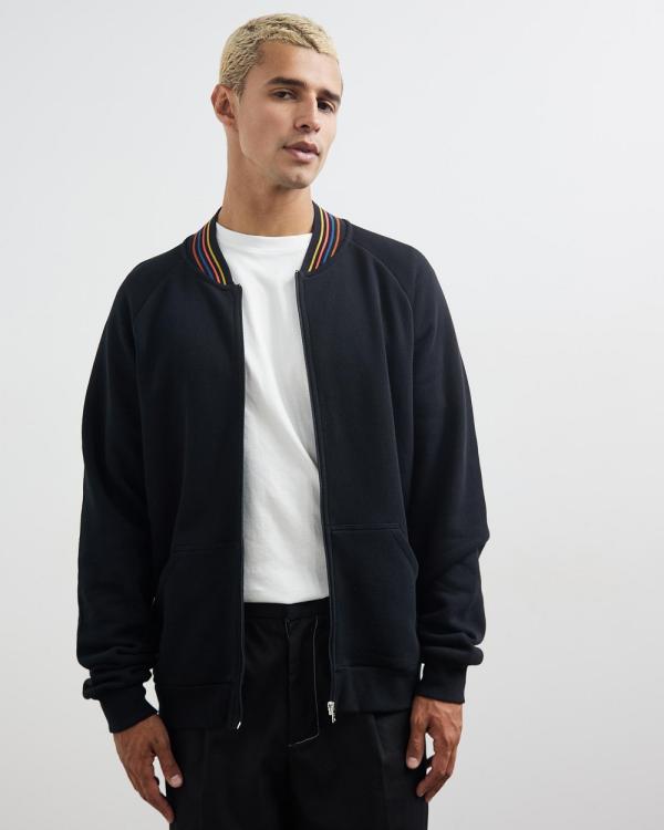 Paul Smith - Art Rib Bomber Jacket - Coats & Jackets (Navy) Art Rib Bomber Jacket