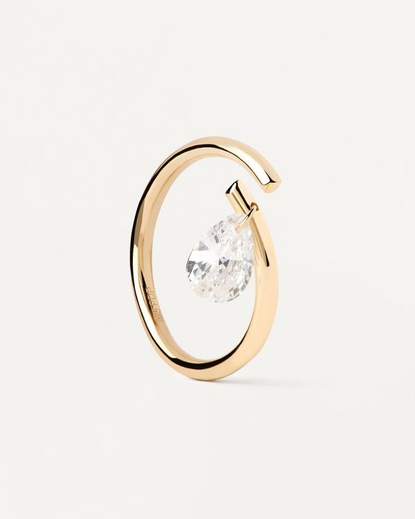 PDPAOLA - Aqua Solitary Ring - Jewellery (Gold) Aqua Solitary Ring