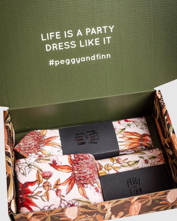 Peggy and Finn - Botanical Tie Gift Box - Ties (Pink) Botanical Tie Gift Box