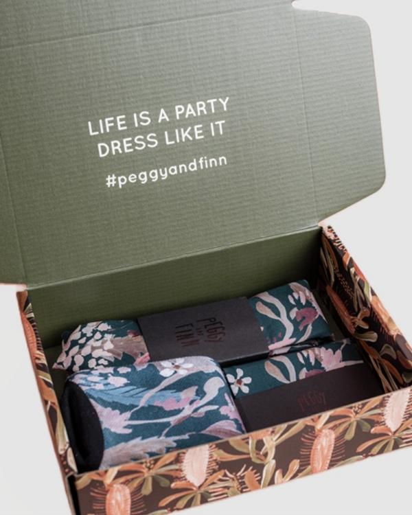 Peggy and Finn - Teal Blooms Tie Gift Box - Ties (Teal) Teal Blooms Tie Gift Box