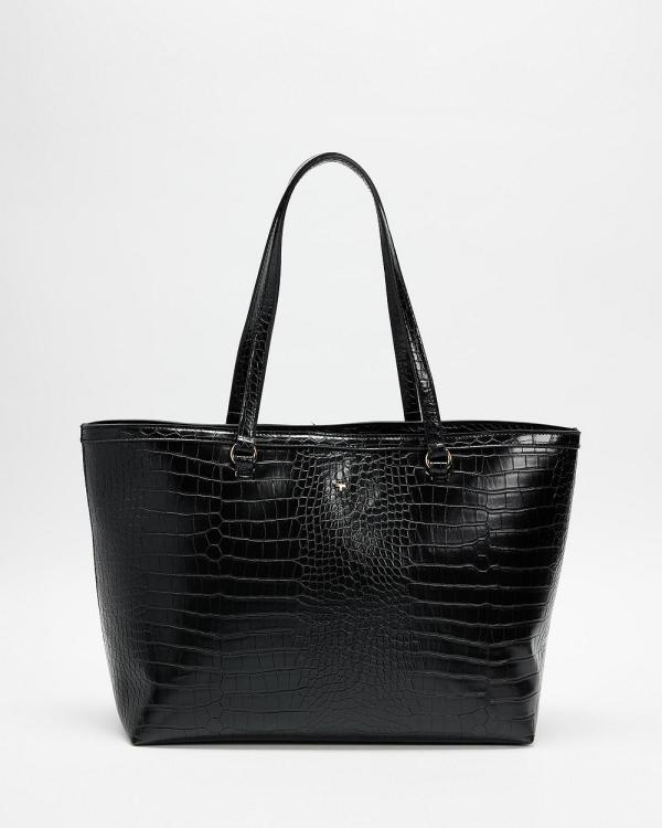 PETA AND JAIN - Jess Tote Bag - Handbags (Black Croc Gold) Jess Tote Bag