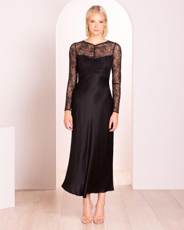 Pilgrim - Maurita Long Sleeve Midi Dress - Dresses (Black) Maurita Long Sleeve Midi Dress