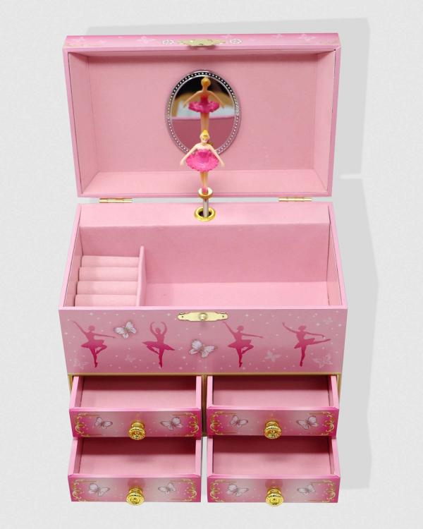 Pink Poppy - Butterfly Ballet Medium Musical Jewellery Box - All toys (Pink) Butterfly Ballet Medium Musical Jewellery Box