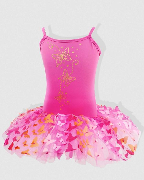 Pink Poppy - Butterfly Hot Pink & Gold Tutu - Dresses (Pink) Butterfly Hot Pink & Gold Tutu