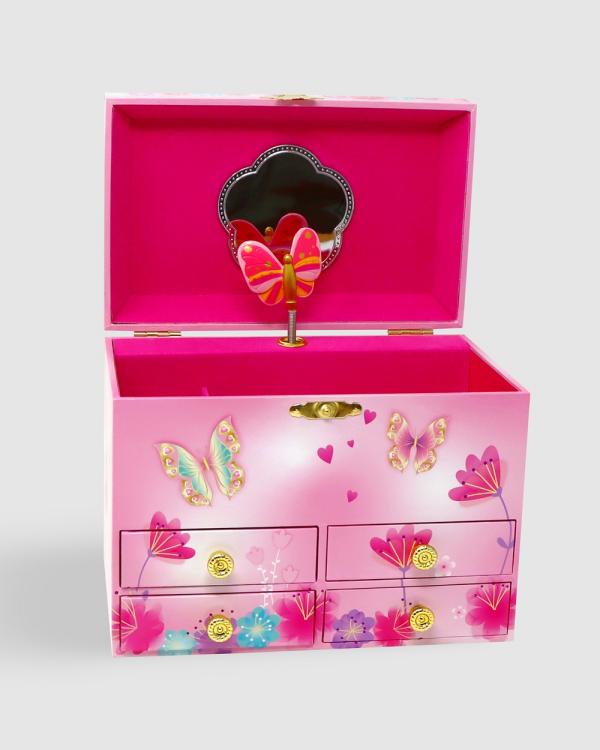 Pink Poppy - Fairy Butterfly Friends Medium Musical Jewellery Box - All toys (Pink) Fairy Butterfly Friends Medium Musical Jewellery Box