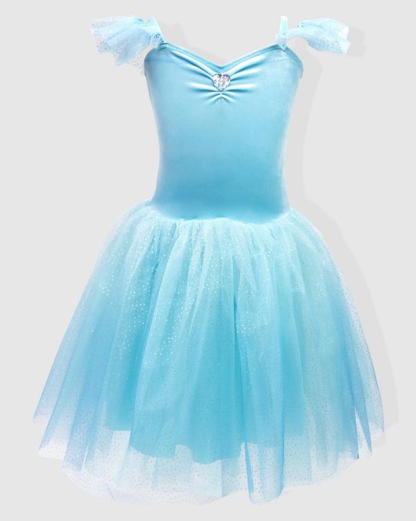 Pink Poppy - Princess Sapphire Velvet Dress with Ombre Tulle Skirt - Dresses (Blue) Princess Sapphire Velvet Dress with Ombre Tulle Skirt