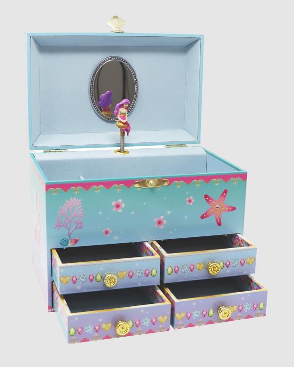 Pink Poppy - Shimmering Mermaid Medium Musical Jewellery Box - All toys (Blue) Shimmering Mermaid Medium Musical Jewellery Box