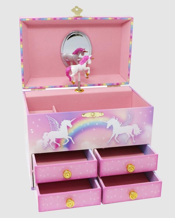 Pink Poppy - Unicorn Dreamer Medium Musical Jewellery Box - All toys (Blue) Unicorn Dreamer Medium Musical Jewellery Box