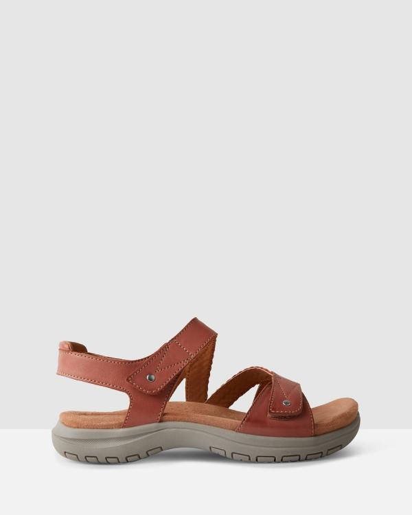 Planet Shoes - Devo Adjustable Comfort Leather Sandal - Casual Shoes (Orange) Devo Adjustable Comfort Leather Sandal
