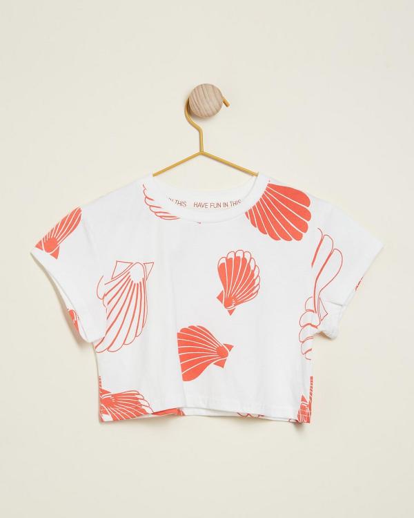 PLAY etc - Clam Crop Tee   Kids Teens - T-Shirts & Singlets (White) Clam Crop Tee - Kids-Teens