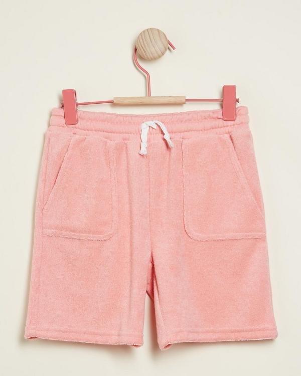 PLAY etc - Terry Long Shorts   Kids Teens - Shorts (Peach) Terry Long Shorts - Kids-Teens