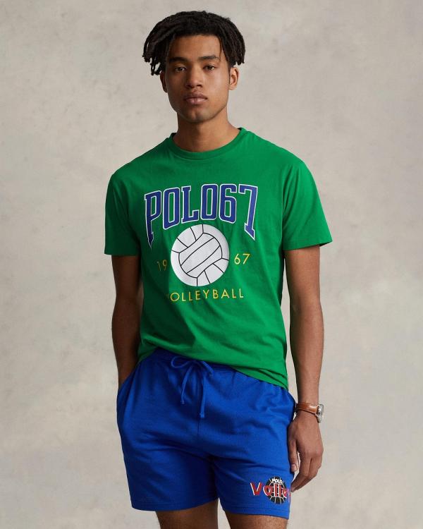 Polo Ralph Lauren - Classic Fit Jersey Graphic T Shirt - T-Shirts & Singlets (English Green) Classic Fit Jersey Graphic T-Shirt