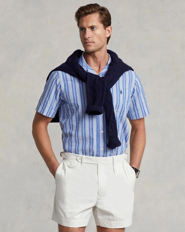 Polo Ralph Lauren - Classic Fit Striped Seersucker Shirt - Shirts & Polos (5917 Blue/White) Classic Fit Striped Seersucker Shirt