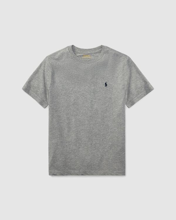 Polo Ralph Lauren - Cotton Jersey Crewneck T Shirt   Teens - T-Shirts & Singlets (Grey) Cotton Jersey Crewneck T-Shirt - Teens