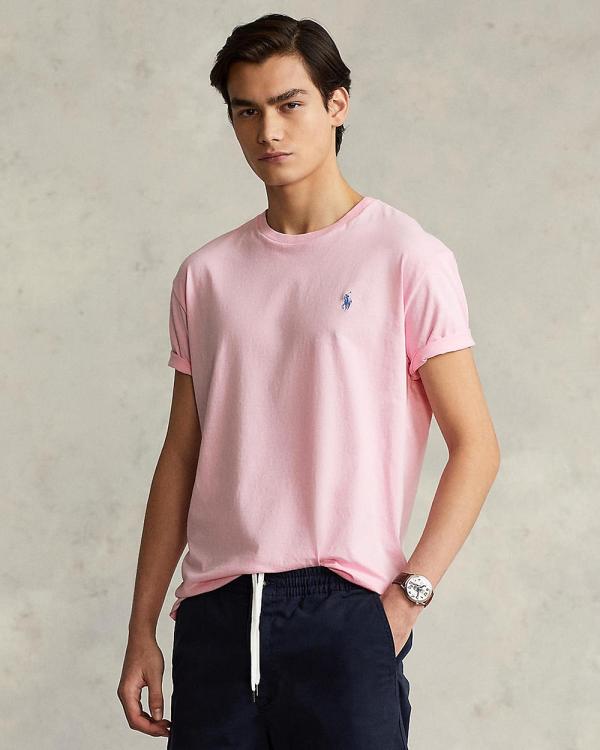 Polo Ralph Lauren - Custom Slim Fit T Shirt - T-Shirts & Singlets (Carmel Pink) Custom Slim Fit T-Shirt