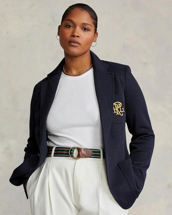 Polo Ralph Lauren - Double Knit Jacquard Blazer - Blazers (Park Avenue Navy) Double-Knit Jacquard Blazer