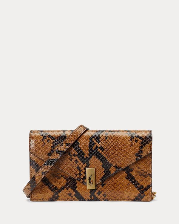 Polo Ralph Lauren - Embossed Chain Wallet & Bag - Wallets (Python Leather) Embossed Chain Wallet & Bag