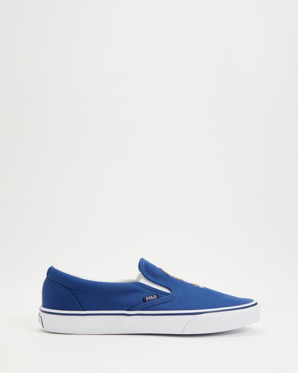 Polo Ralph Lauren - Keaton Sneakers   Men's - Slip-On Sneakers (Beach Royal Bear) Keaton Sneakers - Men's