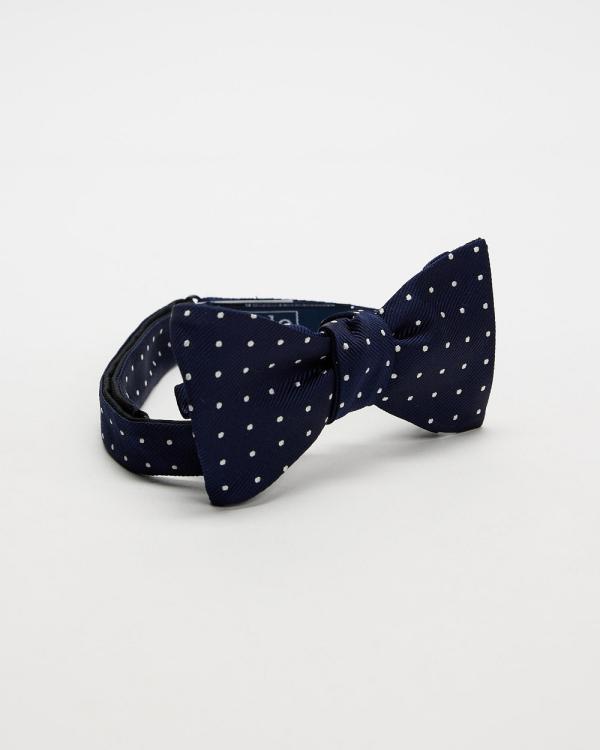 Polo Ralph Lauren - Polka Dot Bow Tie - Ties & Cufflinks (Navy & White) Polka Dot Bow Tie