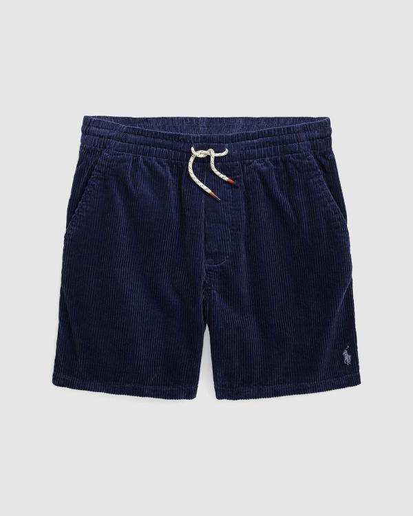 Polo Ralph Lauren - Polo Prepster Corduroy Shorts   Teens - Shorts (Navy) Polo Prepster Corduroy Shorts - Teens