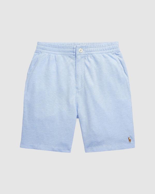 Polo Ralph Lauren - Polo Prepster Knit Oxford Shorts   Teens - Shorts (Harbor Island Blue) Polo Prepster Knit Oxford Shorts - Teens