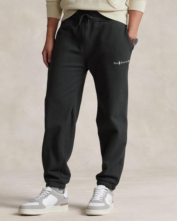 Polo Ralph Lauren - Relaxed Fit Logo Fleece Sweatpants - Pants (Black) Relaxed Fit Logo Fleece Sweatpants