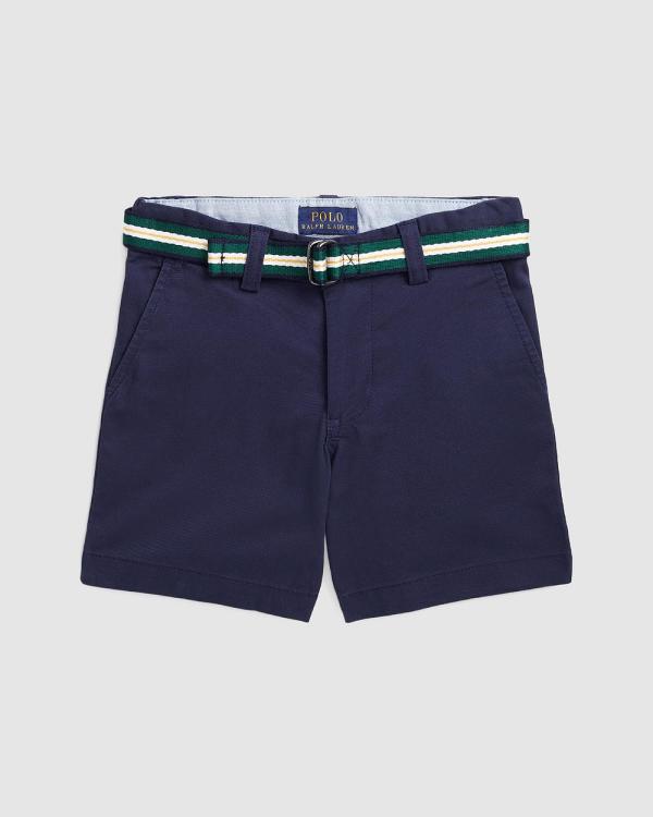 Polo Ralph Lauren - Straight Fit Flex Abrasion Twill Shorts   Toddler - Chino Shorts (Newport Navy) Straight Fit Flex Abrasion Twill Shorts - Toddler