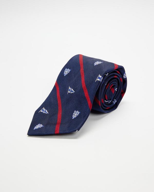 Polo Ralph Lauren - Stripe Print Silk Tie - Ties (Navy & Red) Stripe Print Silk Tie