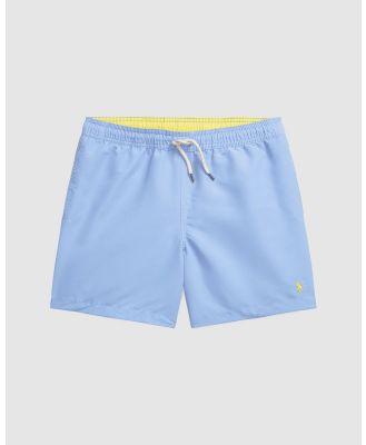 Polo Ralph Lauren - Traveler Swim Trunks   ICONIC EXCLUSIVE   Teens - Swimwear (Harbor Island Blue) Traveler Swim Trunks - ICONIC EXCLUSIVE - Teens