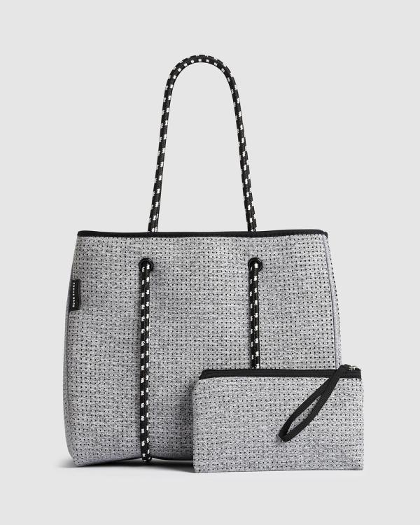 Prene - The Portsea Neoprene Tote Bag - Handbags (Light Grey Marle) The Portsea Neoprene Tote Bag