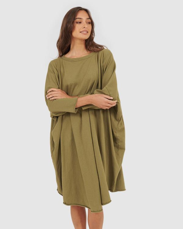 Primness - Box L S Dress - Dresses (Green) Box L-S Dress