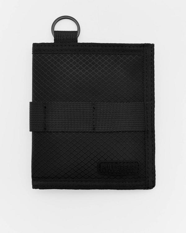 Pull&Bear - Black Hiking Wallet With Snap Buttons - Wallets (Black) Black Hiking Wallet With Snap Buttons