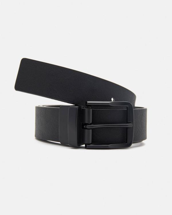 Pull&Bear - Reversible Belt With Black Buckle - Belts (Others) Reversible Belt With Black Buckle