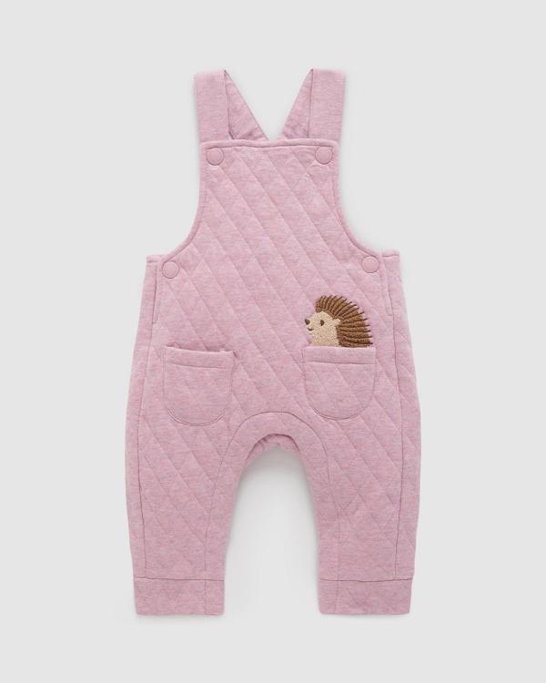 Purebaby - Quilted Overalls   Babies - All onesies (Hyacinth Melange) Quilted Overalls - Babies