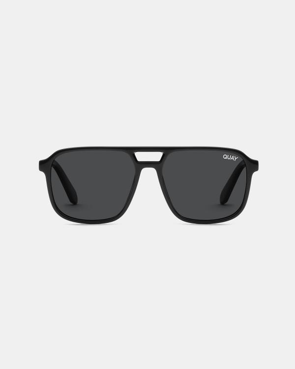 Quay Australia - On The Fly - Sunglasses (Black & Smoke Polarized) On The Fly