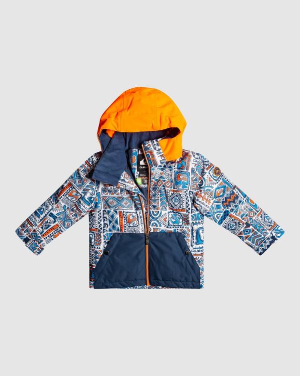 Quiksilver - Boys 2 7 Little Mission Snow Jacket - Snow Sports (INSIGNIA BLUE BIG TRIBE) Boys 2 7 Little Mission Snow Jacket