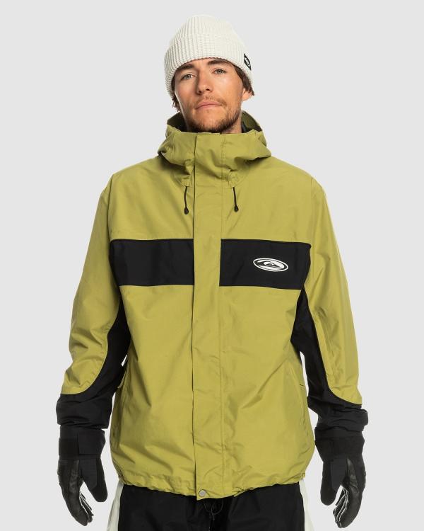 Quiksilver - Mens High Altitude Gore Tex® Technical Snow Jacket - Snow Sports (GREEN OLIVE) Mens High Altitude Gore Tex® Technical Snow Jacket