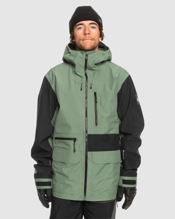 Quiksilver - Mens Highline Pro Sammy Carlson 3 L Gore Tex® Technical Snow Jacket - Snow Sports (LAUREL WREATH) Mens Highline Pro Sammy Carlson 3 L Gore Tex® Technical Snow Jacket