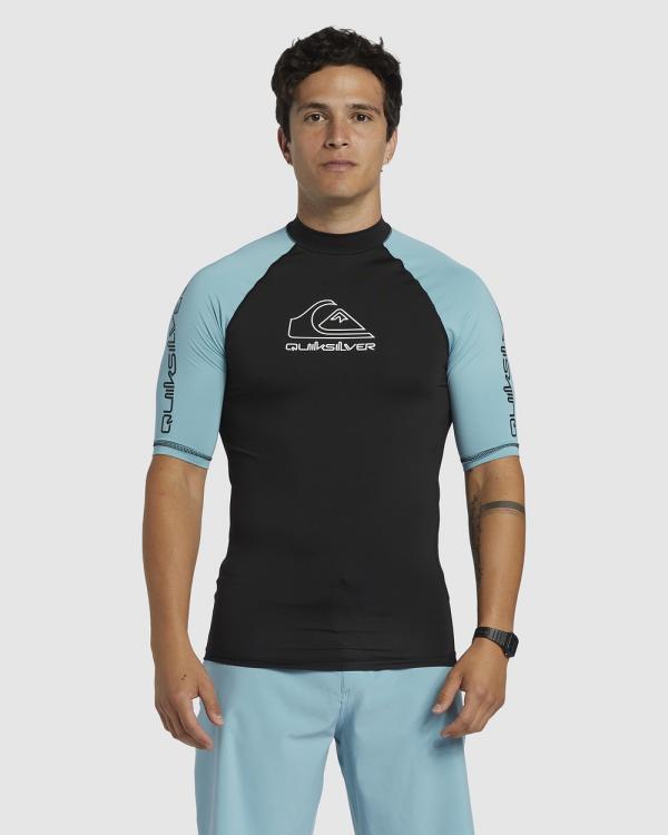 Quiksilver - Mens On Tour Short Sleeve Rash Vest - Swimwear (REEF WATERS) Mens On Tour Short Sleeve Rash Vest