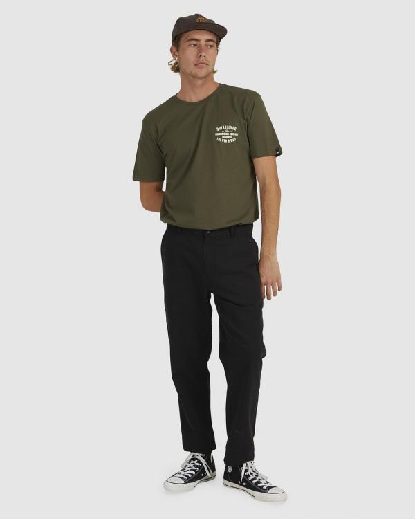 Quiksilver - Qs Surf Lockup   T Shirt For Men - T-Shirts & Singlets (GRAPE LEAF) Qs Surf Lockup   T Shirt For Men