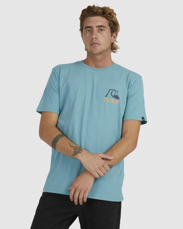 Quiksilver - Rise & Shine   T Shirt For Men - Tops (BRITTANY BLUE) Rise & Shine   T Shirt For Men