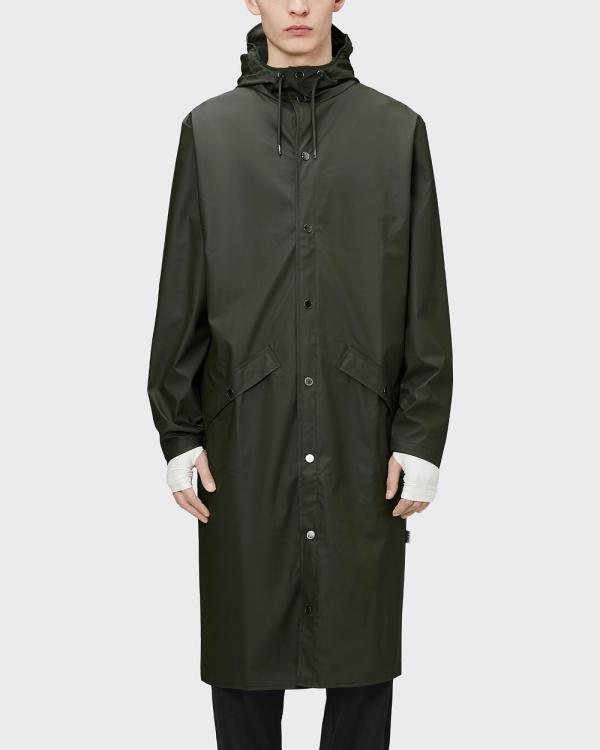 RAINS - Longer Rain Jacket - Coats & Jackets (Green) Longer Rain Jacket