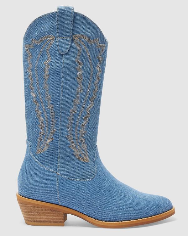 Ravella - Polly - Knee-High Boots (DENIM) Polly