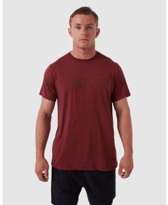 REC GEN - Edge Oxy Tee - Short Sleeve T-Shirts (Cherry) Edge Oxy Tee