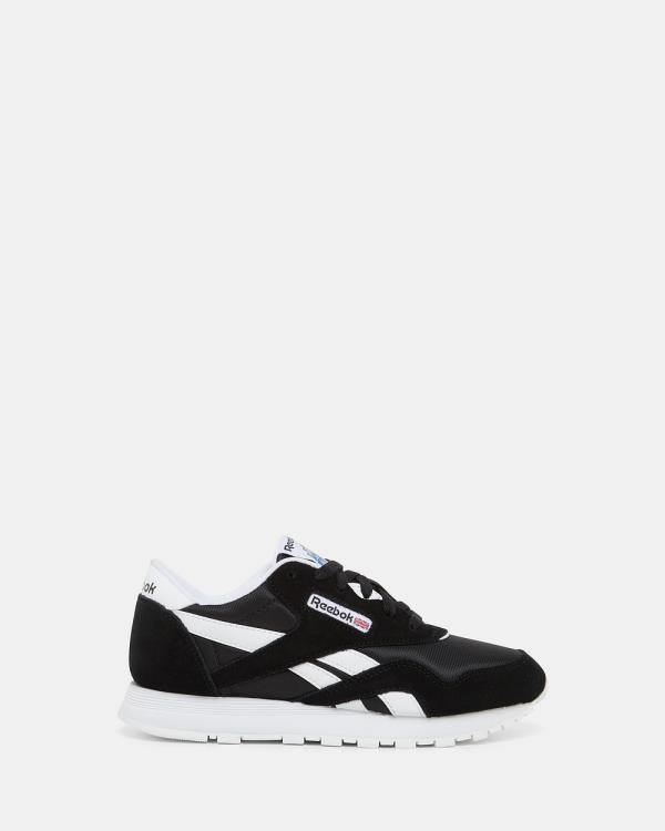 Reebok - Classic Leather Nylon - Sneakers (Black/Black/White) Classic Leather Nylon