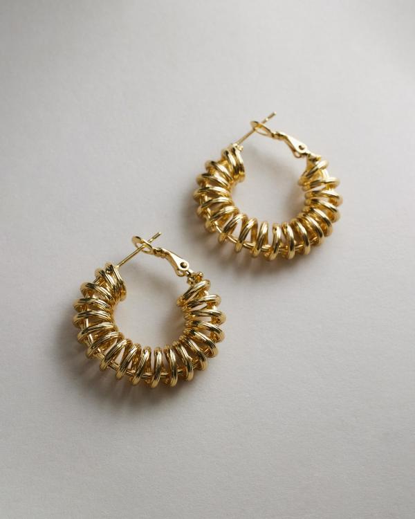Reliquia Jewellery - Spiral Hoop Earrings - Jewellery (Gold) Spiral Hoop Earrings