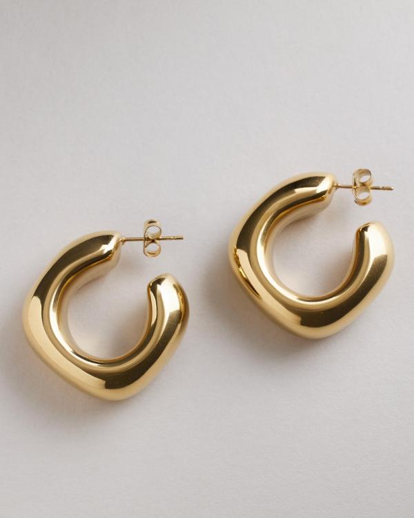 Reliquia Jewellery - Trending Upwards Hoop Earrings - Jewellery (Gold) Trending Upwards Hoop Earrings