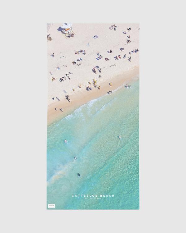 Remy Gerega - Cottesloe Beach Quick Dry Beach Towel - Home (Blue Green) Cottesloe Beach Quick Dry Beach Towel