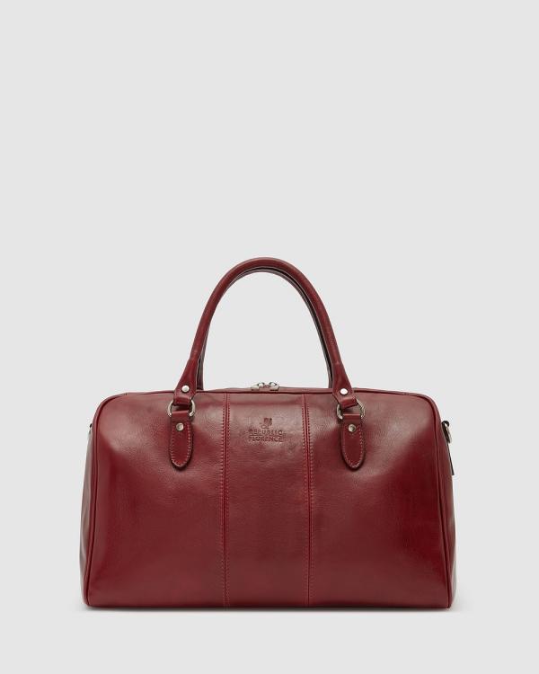 Republic of Florence - Albertis Piccolo Red Leather Duffle - Duffle Bags (Red) Albertis Piccolo Red Leather Duffle